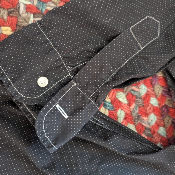 Frank & Eileen Black Shirt with White Dots M - Picture 3 of 3